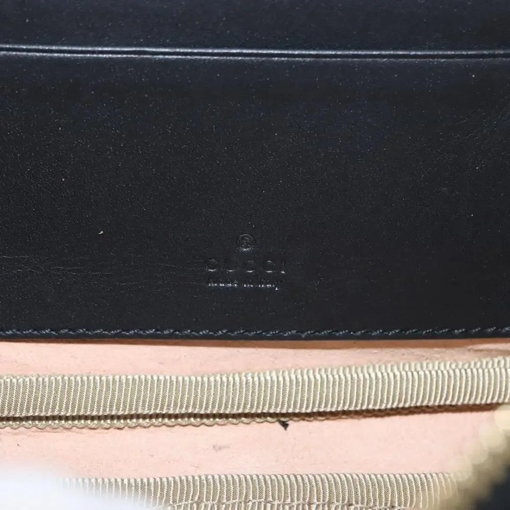 Gucci Suede Web Enamel Waist Bag Navy